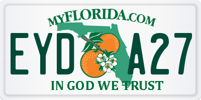 FL license plate EYDA27