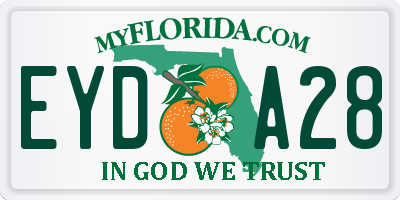 FL license plate EYDA28
