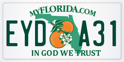 FL license plate EYDA31