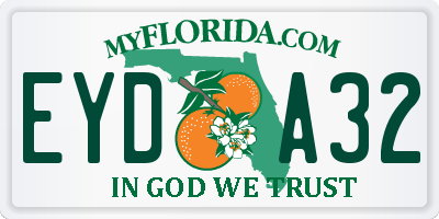 FL license plate EYDA32