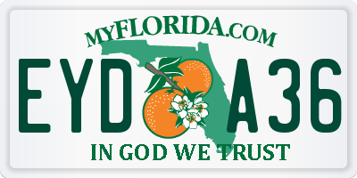 FL license plate EYDA36