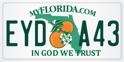 FL license plate EYDA43