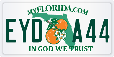 FL license plate EYDA44