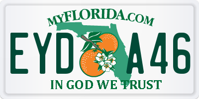 FL license plate EYDA46