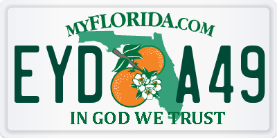FL license plate EYDA49