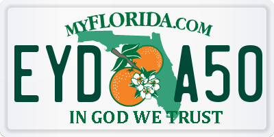 FL license plate EYDA50