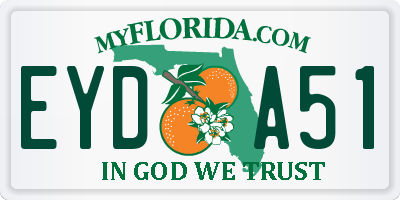FL license plate EYDA51