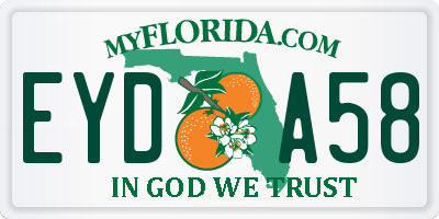 FL license plate EYDA58