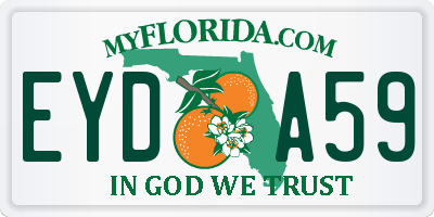FL license plate EYDA59