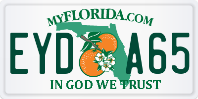 FL license plate EYDA65