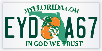 FL license plate EYDA67
