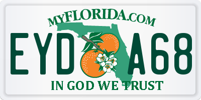 FL license plate EYDA68