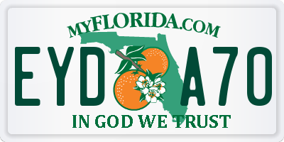 FL license plate EYDA70