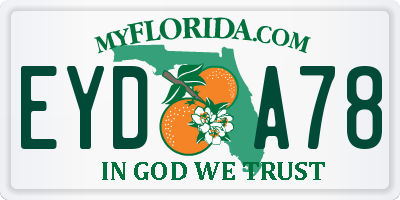 FL license plate EYDA78