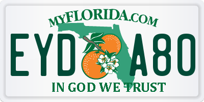 FL license plate EYDA80