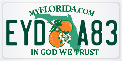 FL license plate EYDA83