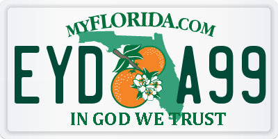 FL license plate EYDA99