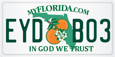 FL license plate EYDB03