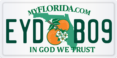 FL license plate EYDB09