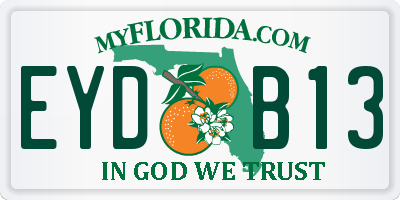FL license plate EYDB13