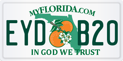 FL license plate EYDB20