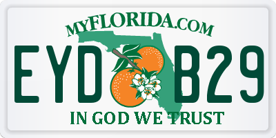 FL license plate EYDB29