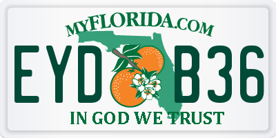 FL license plate EYDB36
