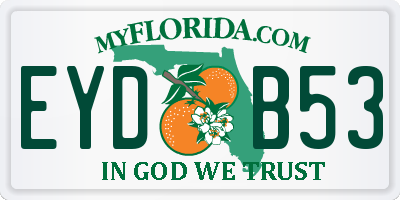 FL license plate EYDB53