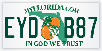 FL license plate EYDB87