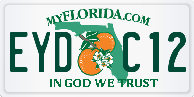 FL license plate EYDC12