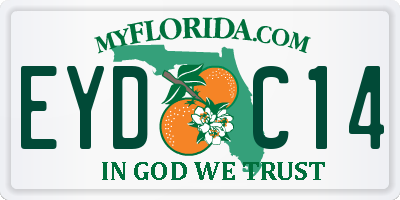 FL license plate EYDC14
