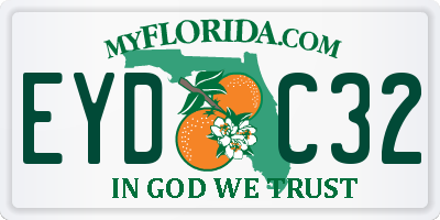 FL license plate EYDC32