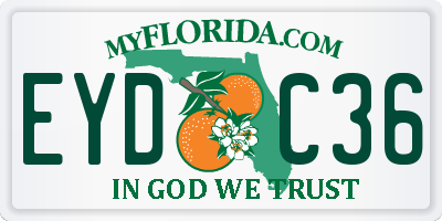 FL license plate EYDC36