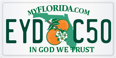 FL license plate EYDC50