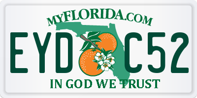 FL license plate EYDC52