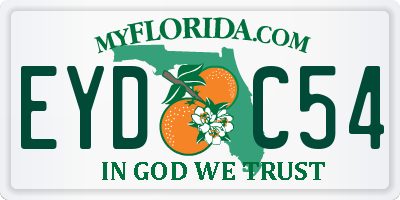 FL license plate EYDC54