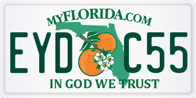 FL license plate EYDC55