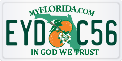 FL license plate EYDC56