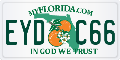 FL license plate EYDC66