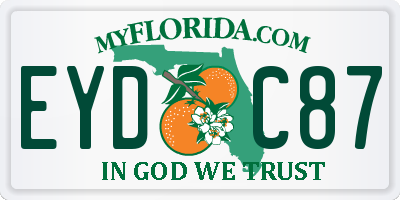 FL license plate EYDC87