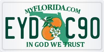 FL license plate EYDC90