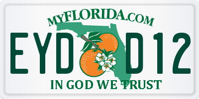 FL license plate EYDD12