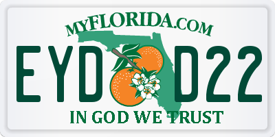 FL license plate EYDD22