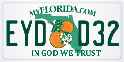 FL license plate EYDD32