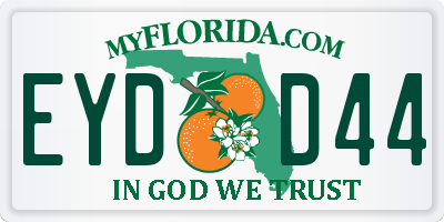 FL license plate EYDD44