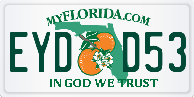 FL license plate EYDD53