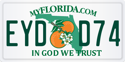 FL license plate EYDD74