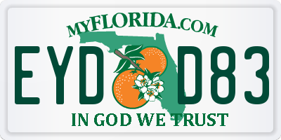 FL license plate EYDD83