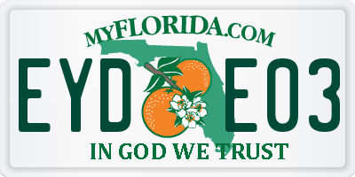 FL license plate EYDE03
