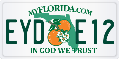 FL license plate EYDE12